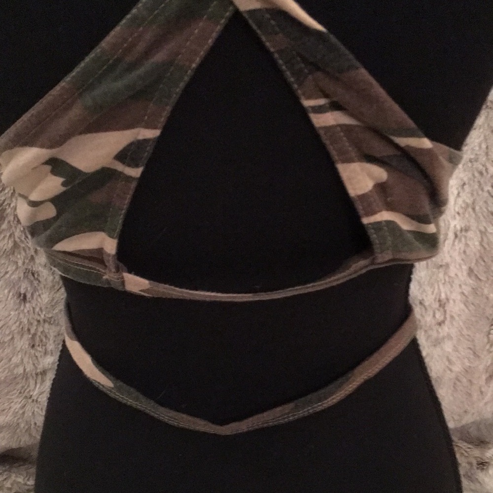 HAODUOYI Tan and Brown Fitted Crop Tank Top - Picture 4 of 10